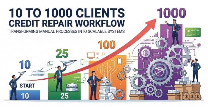 From 10 to 1,000 Clients: How to Build a Frictionless Credit Repair Workflow