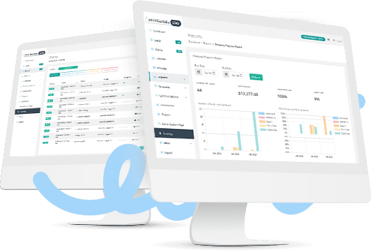 WhiteLabelCRO branded white label client portal showing dispute progress and score tracking